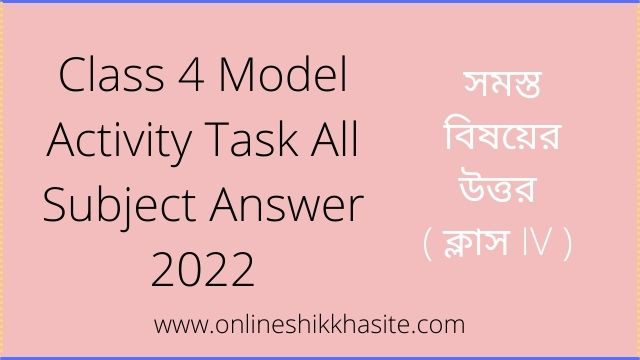 Class 4 Model Activity Task 2022 Part 1 ( January )